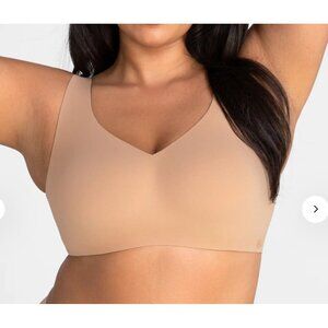 HONEYLOVE V-Neck Softform Bra Size 1X Pullover in Sand Padded